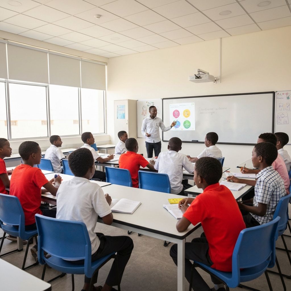 Students learning in classroom